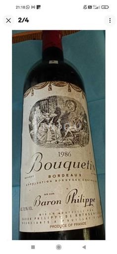 Bordeaux Baron Philippe Bouquetin 1986