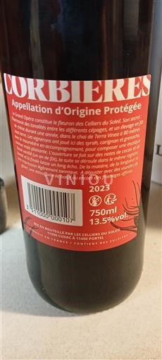Langvedok Corbières Celliers du Soleil Opera 2023