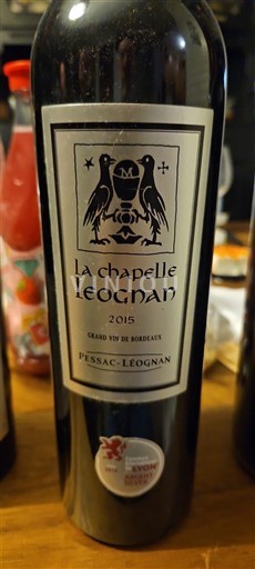 Bordeaux Pessac-Léognan Château Léognan La Chapelle de Léognan 2015
