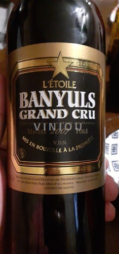 Roussillon Banyuls Grand Cru L'Étoile Tuilé Macéré 2007