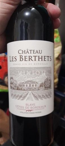 Burdeos Blaye-Côtes de Burdeos Château Les Berthets 2023