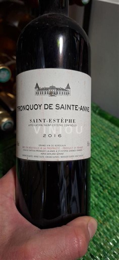 Bordeaux Saint-Estèphe Tronquoy de Sainte-Anne 2016