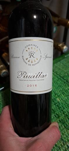 Bordeaux Pauillac Domaine S Barons de Rothschild Réserve Spéciale 2016