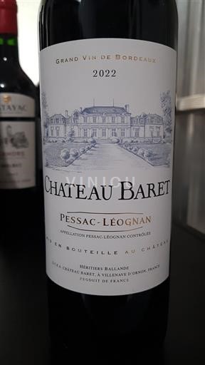 Bordeaux Pessac-Léognan Château Baret 2022