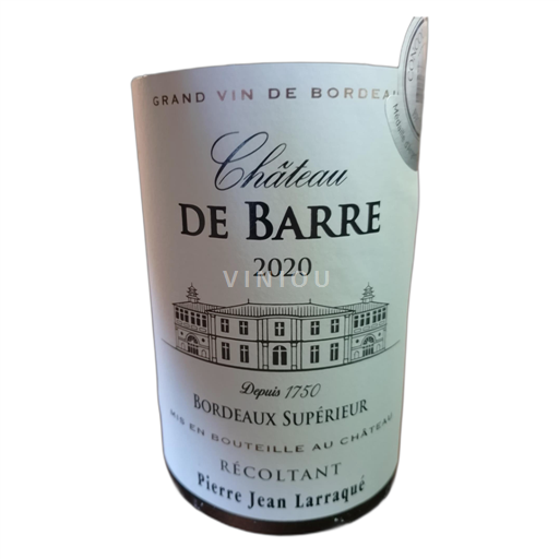 Bordeaux Bordeaux Supérieur Château de Barre 2020