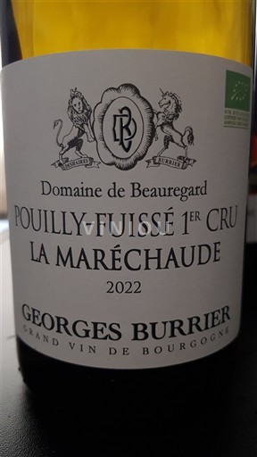 Bourgogne Pouilly-fuissé Premier Cru Domaine Beauregard La Maréchaude 2022