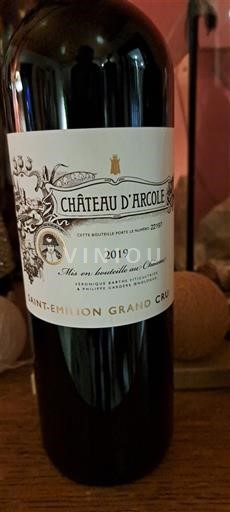 Bordeaux Saint-Émilion Grand Cru Grand Cru Château Arcole 2019