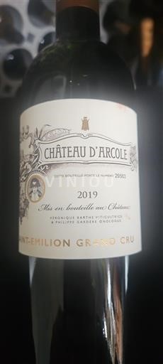 Bordeaux Saint-Émilion Grand Cru Grand Cru Château Arcole 2019