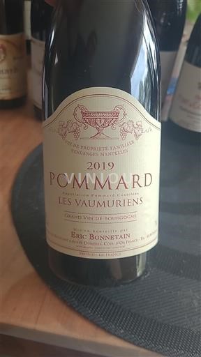 Burgundi Pommard Eric Bonnifait Les Vaumuriens 2019