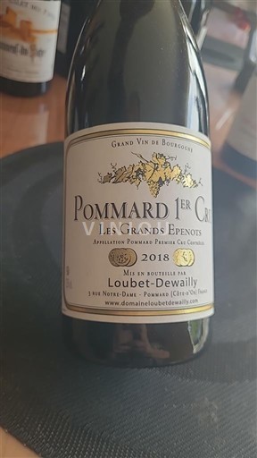 Bourgondië Pommard Premier Cru Loubet-Dewailly Les Grands Epenots 2018
