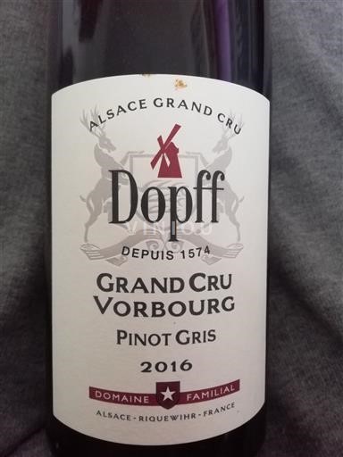 Alsace Pinot xám Grand Cru Dopff 2016