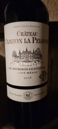 Bordeaux Haut-Médoc Cru Bourgeois Château Cambon La Pelouse 2018