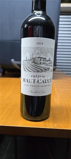 Bordeaux Saint-Émilion Grand Cru Grand Cru Château Haut-Cadet 2018