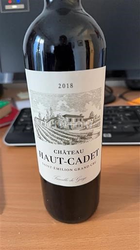 Bordeaux Saint-Émilion Grand Cru Grand Cru Château Haut-Cadet 2018