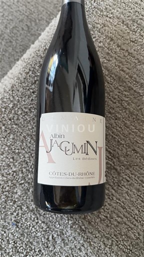 Vallée du Rhône Côtes-du-rhône Domaine Albin Jacumin Les Bédines 2020