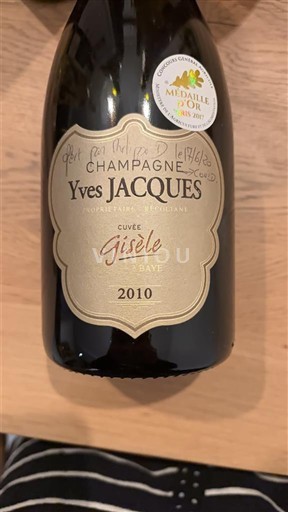 Champagne Champagner Yves Jacques Gisèle 2010