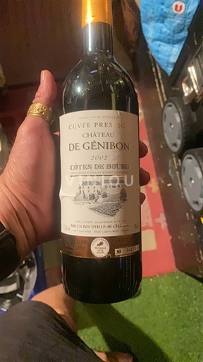 Bordeaux Côtes-de-Bourg Château Génibon Prestige 2002