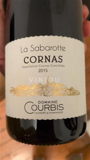 Thung lũng Rhône Cornas Domaine Courbis La Sabarotte 2015