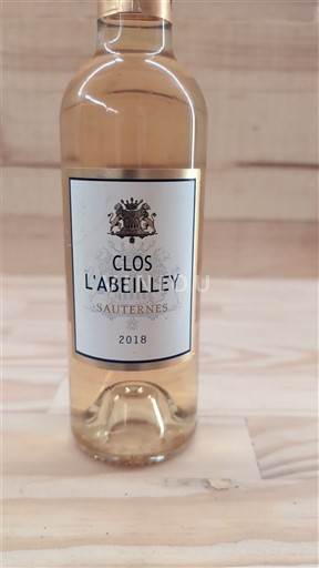 Bordeaux Sauternes Clos L'Abeilley 2018