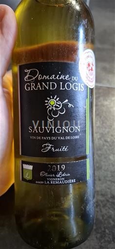 Loiren laakso Määrittelemätön Domaine Grand Logis Fruité 2019