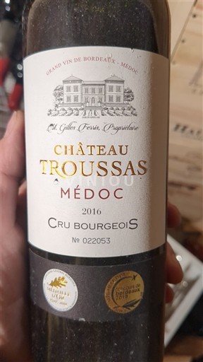 Bordeaux Médoc Cru Bourgeois Château Troussas 2016