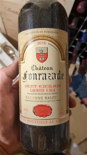 Bordeaux Saint-Émilion Grand Cru Grand Cru Château Fonrazade 2016