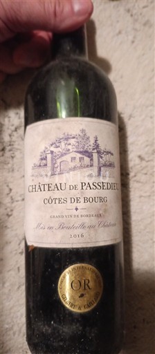Bordeaux Côtes-de-bourg Château Passedieu 2016