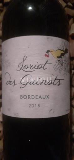 Bordeaux Loriot des Guinots 2018