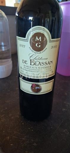 Bordéus Bordeaux Superior Château Blassan Fûts de Chêne 2022