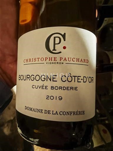 Bourgondië Bourgogne Côte d'Or Domaine La Confrérie Borderie 2019