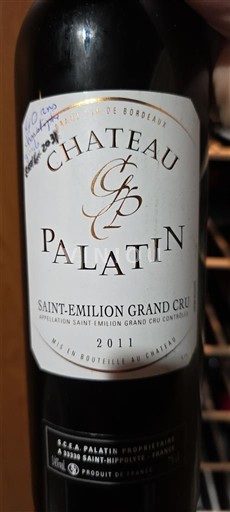 Bordeaux Saint-Émilion Grand Cru Grand Cru Château Palatin 2011
