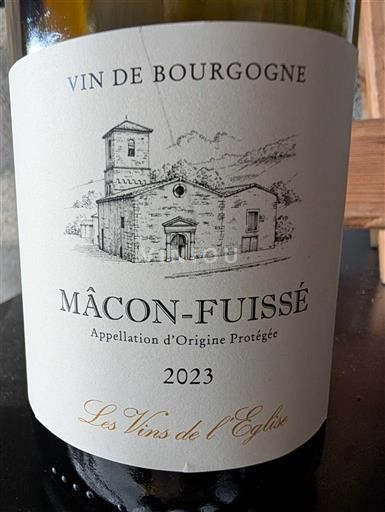 Bourgogne Mâcon og mâcon-landsbyer Les Vins de l'Église 2023