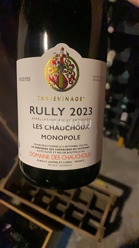 Burgundi Rully Domaine Des Chauchoux Les Chauchoux Monopole 2023