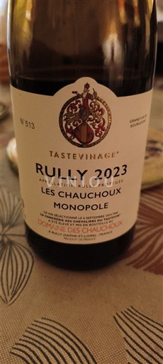 Burgundy Rully Domaine Des Chauchoux Les Chauchoux Monopole 2023