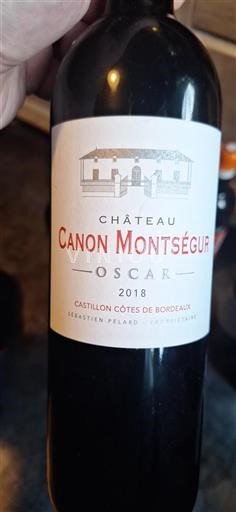 Bordeaux Castillon Côtes de Bordeaux Château Canon Montségur Oscar 2018