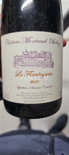 Valle del Loira Saumur Château Montreuil-Bellay La Flamboyante 2010