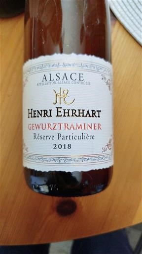 Alsace Henri Ehrhart Réserve Particulière 2018