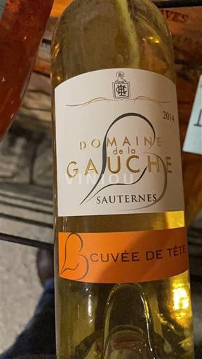 Bordeaux Sauternes Domaine La Gauche de Tête 2014
