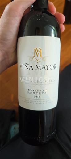 Castilien og León Ribera del Duero Viña Mayor Tempranillo Reserva 2018