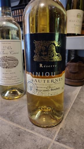 Bordeaux Sauternes Maison Johans Boubée Réserve 2022