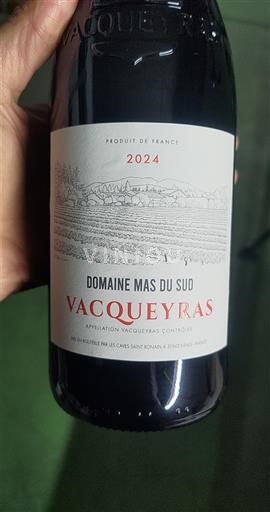 Rhônen laakso Vacqueyras Domaine Mas du Sud 2024