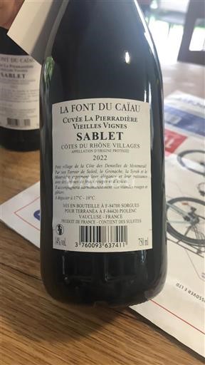 Rona dolina Ni doloceno La Font du Caillau La Pierradière Vieilles Vignes 2022