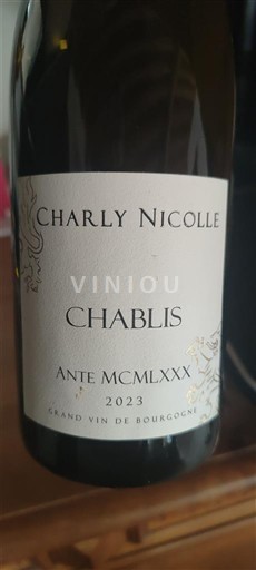 Vin Blanc sec Ante MCMLXXX Charly Nicolle 2023 France Bourgogne Chablis AOC