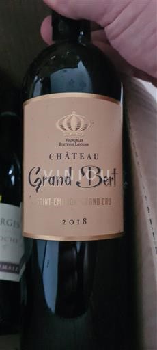 Bordeaux Saint-Émilion Grand Cru Grand Cru Château Grand Bert 2018