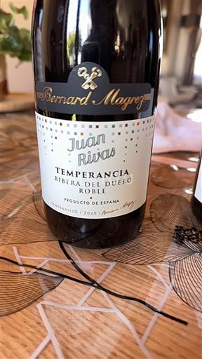 Castilien og León Ribera del Duero Bernard Magrez Juan Rivas Temperancia Roble 2020