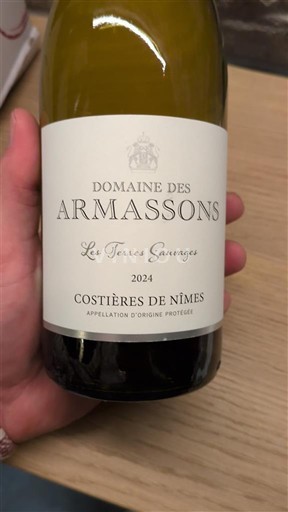 Rhônen laakso Nîmesin viinialue Domaine Des Armassons Les Terres Sauvages 2024