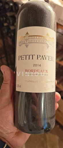 Bordeaux Petit Paveil 2014