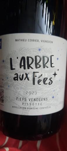 Loire Valley Fiefs Vendéens Mathieu Coirier, Vigneron L'Arbre aux Fées 2023