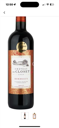 Bordeaux Château du Closet 2020