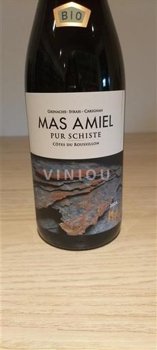 Vin Rouge sec Pur Schiste Mas Amiel 2024 France Roussillon Côtes-du-roussillon AOC bio